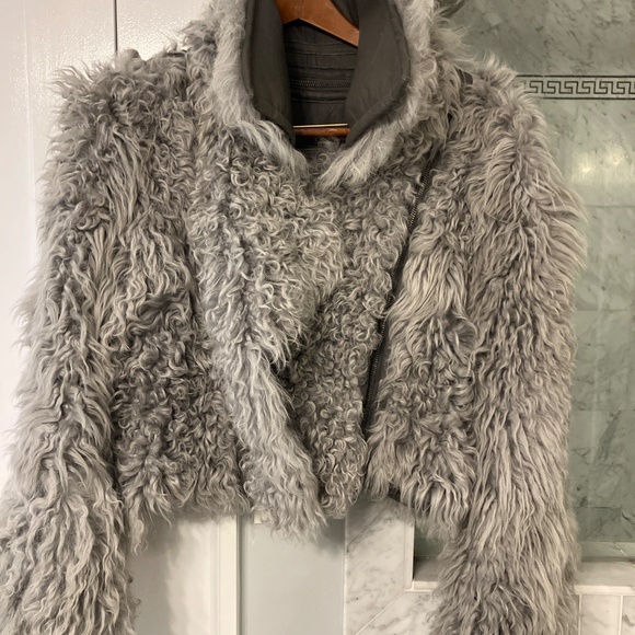 Intermix Reversible Leather and Shearling Jacket - Picture 4 of 6